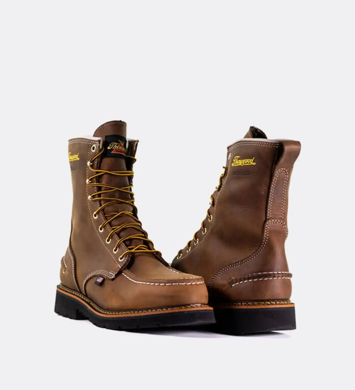 Thorogood 1957 Series Waterproof 8" Steel Safety Moc Toe Work Boots for Men