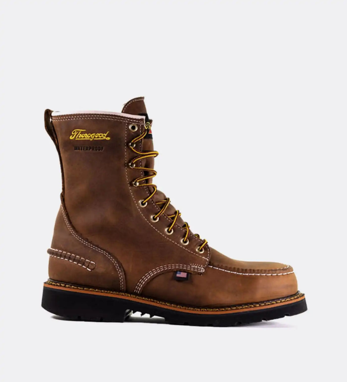 Thorogood 1957 Series Waterproof 8" Steel Safety Moc Toe Work Boots for Men